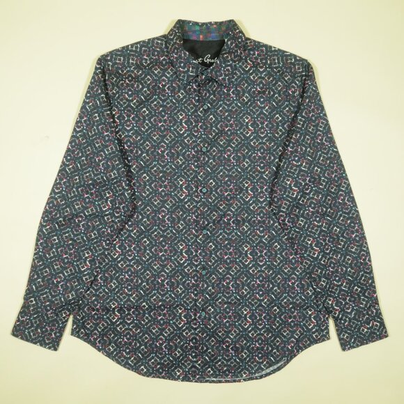 Robert Graham Barona Classic Fit Shirt Mens M Black Multicolor Printed - Picture 2 of 5